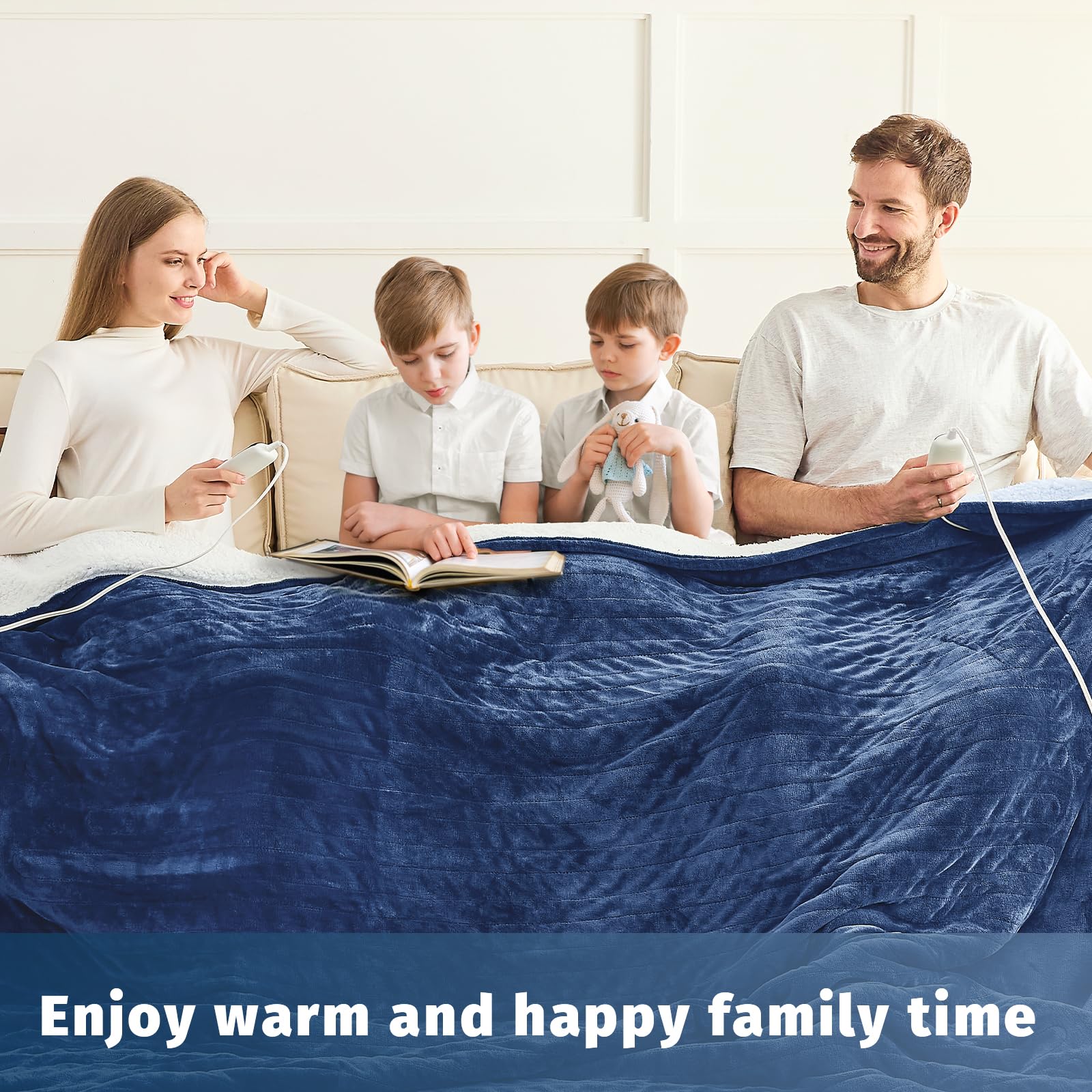 BOMOVA Heated Electric Blanket Queen Size - 84' x 90' Heating Blanket with Dual — product photo