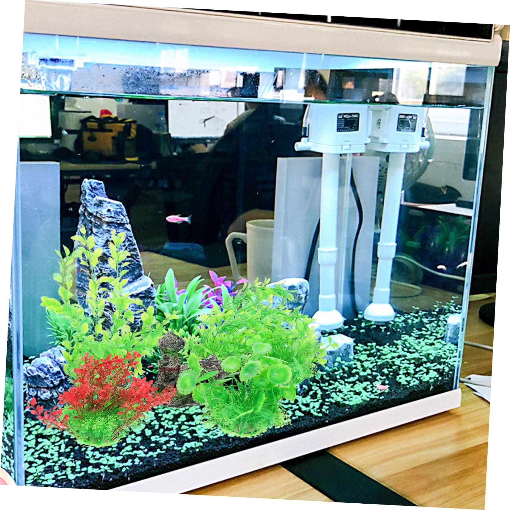 Sosoport 2sätze Aquatic Plant Set Für Aquariumdekoration Lebensnahe Künstliche Wasserpflanzen Und Für Fischbehälter Einfach Zu Platzieren