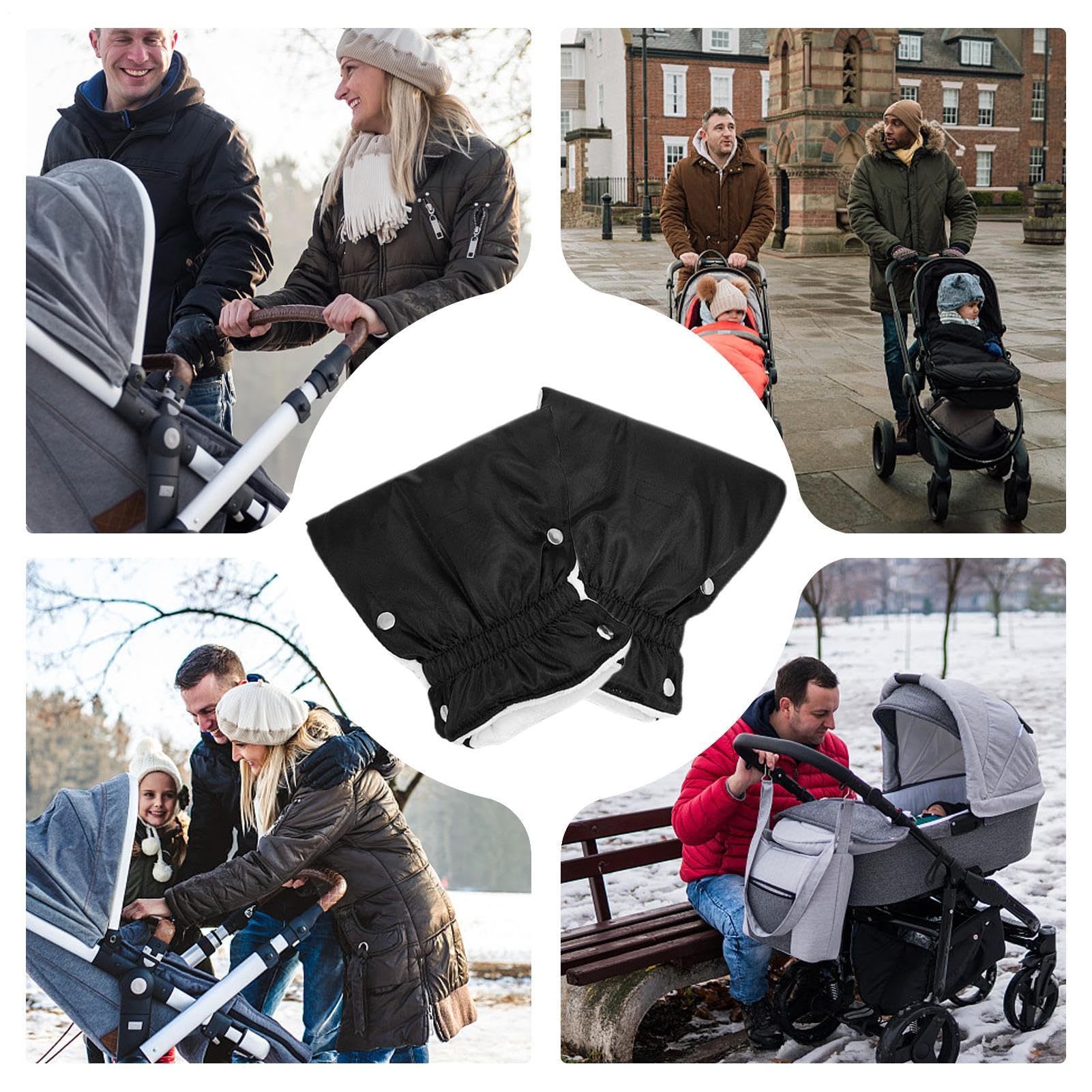 Manguitos Para Cochecito Accesorio Antideslizante Ajustable | guantes de invierno para cochecito manoplas impermeables Para Padres Viajes Diarios Al Aire Libre Paseos Parque Compras