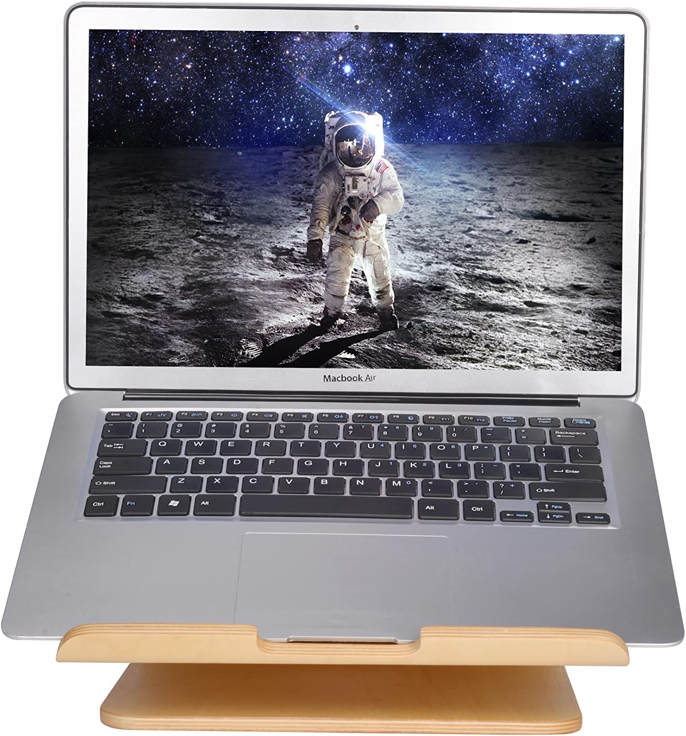 SAMDI 목제 노트북 PC 스탠드 화이트 배치 인체 공예 디자인 대부분의 노트북 PC에 방열성 코드 관리-Freehip.co.kr