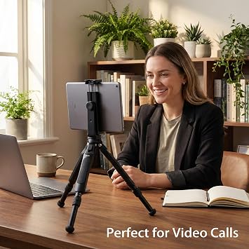 Zeadio Adjustable Camera Tripod, Portable Aluminum Tabletop Travel Tripod, 3-Stage Height Adjustable, 5kg Load Capacity, with 1/4 Mount for DSLR, Gimbal, Smartphone, Action Camera etc