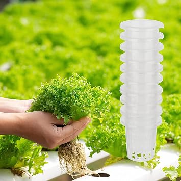 Lightweight Economy Net Pots, Hydroponic Cups Garden Slotted Mesh Net Cups, Plant Nursery Net Pots for Hydroponics - 2in 50 Packs