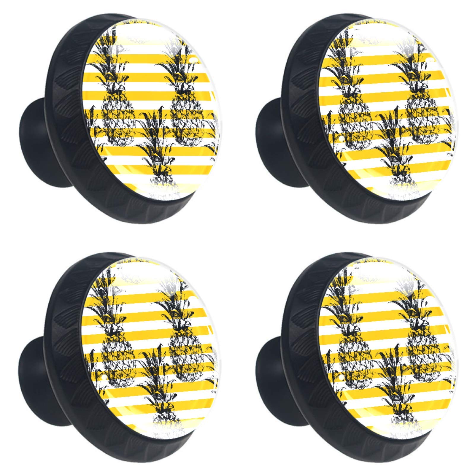 Boutons de tiroir en cristal jaune pour rénover facilement une armoire