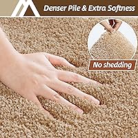 Vista 4 de COSY HOMEER Alfombras extra gruesas para el baño, tapetes de baño antideslizantes, tapete de felpa suave, peludo y 100% micro poliéster, tapete