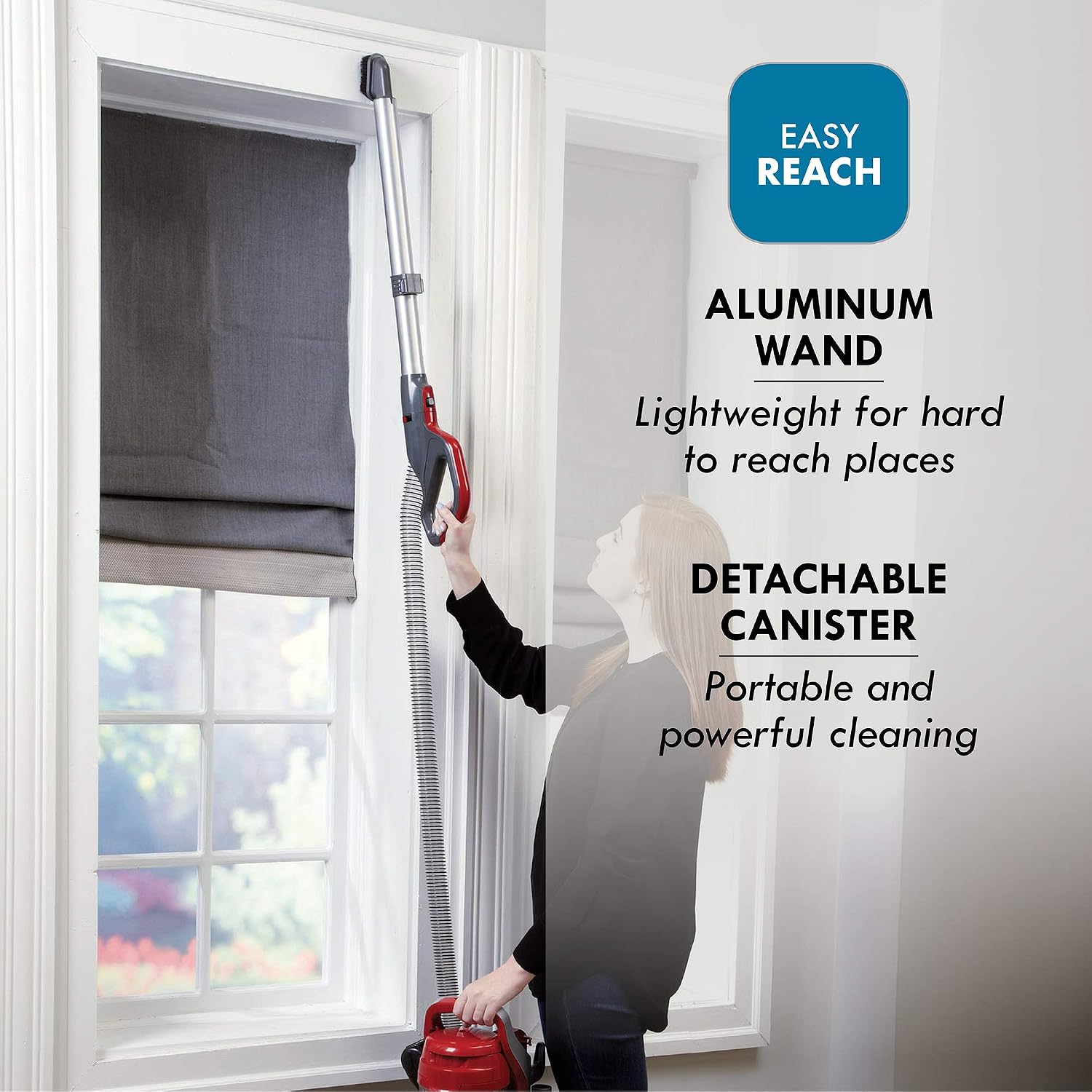 Kenmore 10135 Pet Friendly Bagless Progressive Upright Vacuum w/Pet Handi-Mate, HEPA Filter, Telescoping Wand, 4-Height Adjustments, 2 Cleaning Tools-Red/Silver