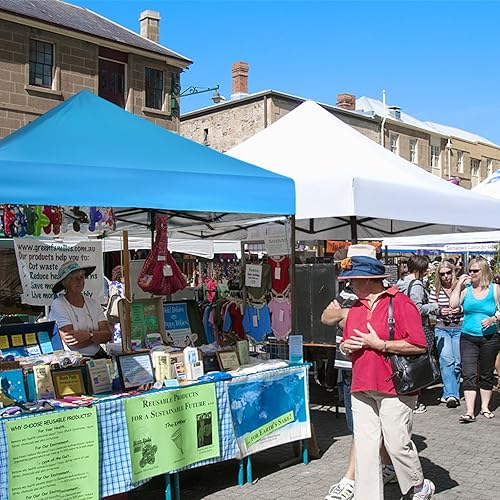 Miniatura 6 de JEAREY Tienda de campaña desplegable de 10 x 10 pies para 1 persona, refugio portátil instantáneo con 1 bolsa de rodillo y 4 bolsas de arena de