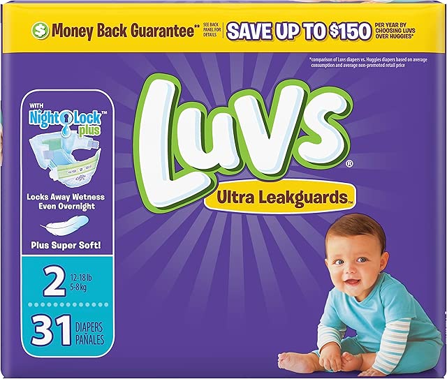 Luvs Diapers Size 2, 31 Count