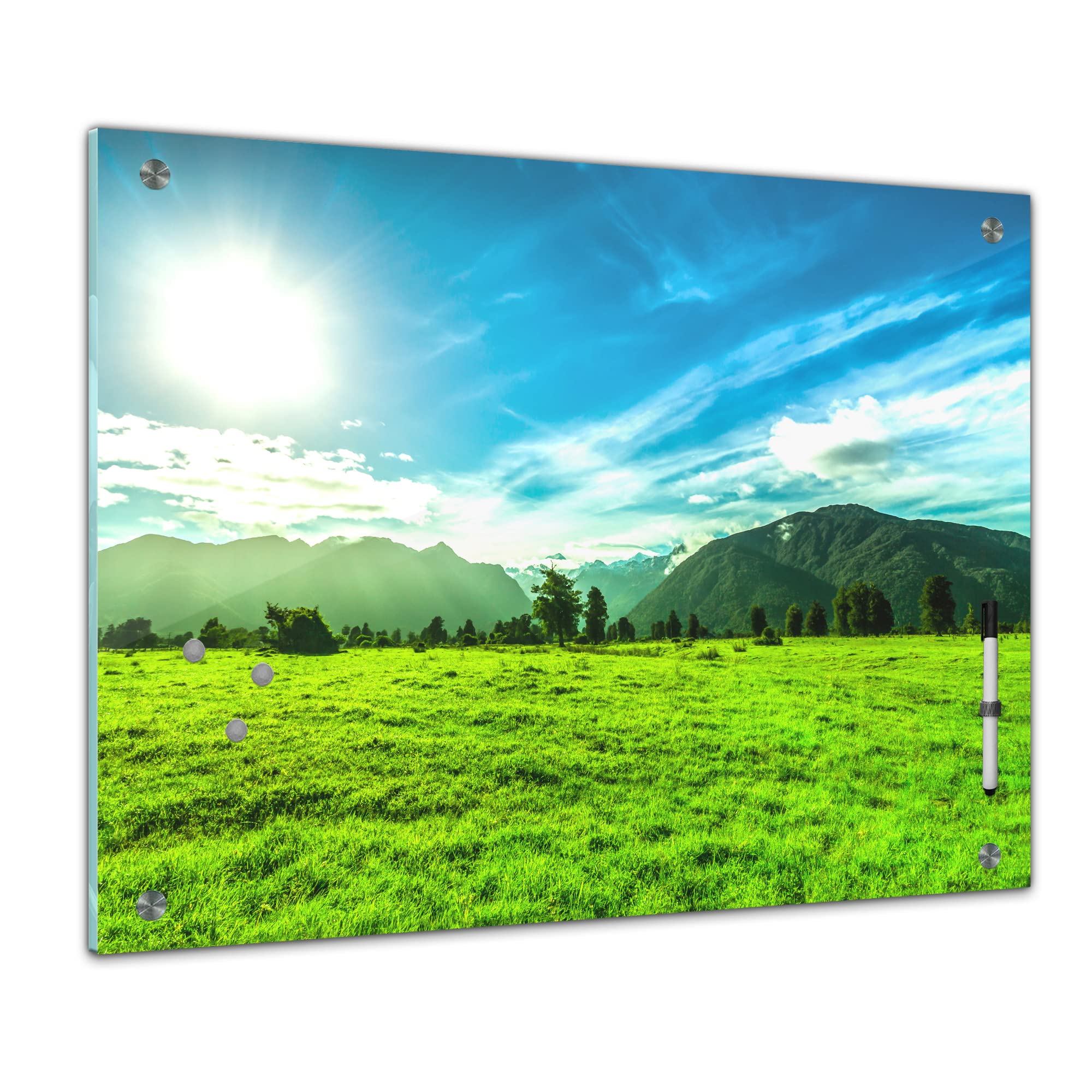 Bilderdepot24 Tableau mémo magnétique en Verre avec Tableau en Verre et Tableau magnétique