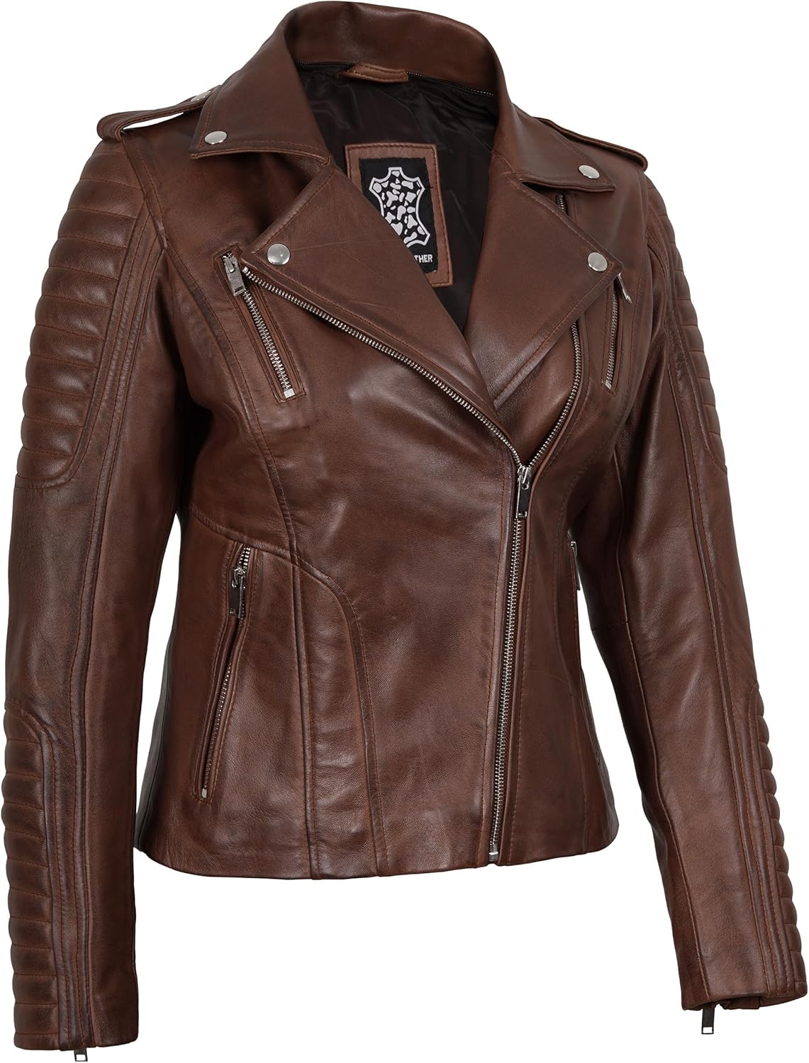fjackets Leather Jackets For Women With Removable Hood - Real Lambskin Leather Jacket Womens For Every Season - Image 5