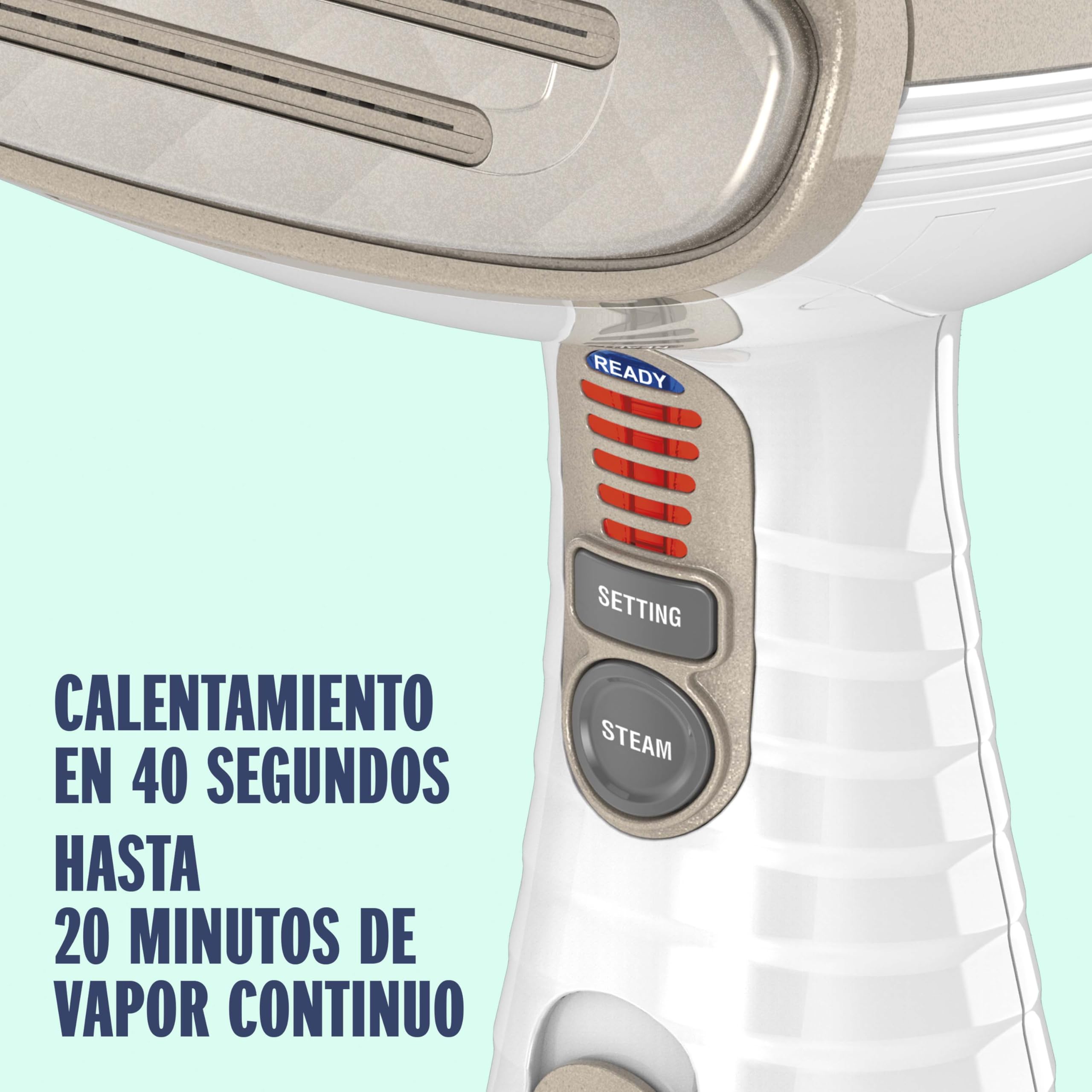 Conair GS59XE Plancha de vapor vertical Turbo ExtremeSteam, 1560 W, Tanque de agua 230 ml, Vapor continuo de 20 min, 5 ajustes de vapor, Ideal viajes y hogar