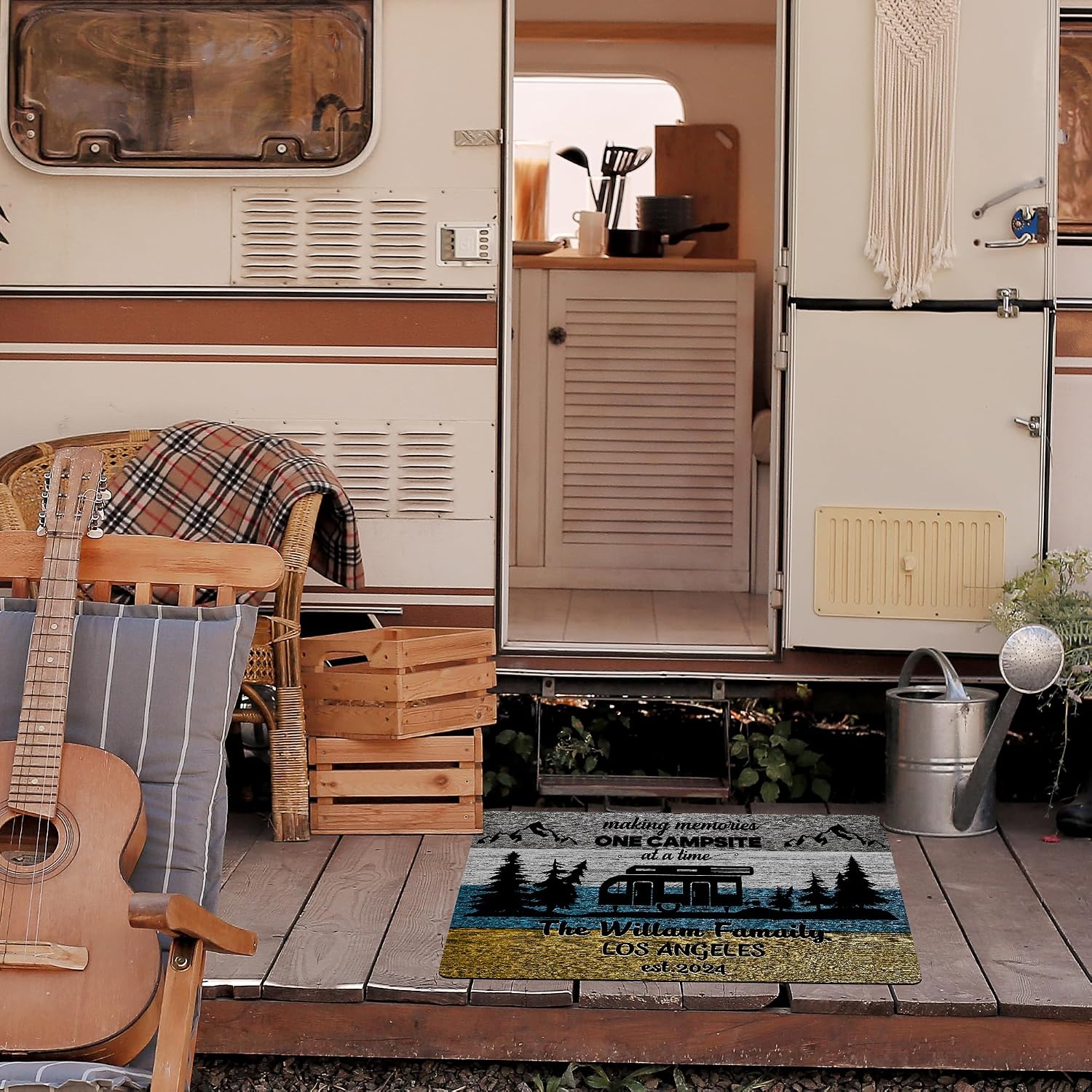 Custom Camper Mat - Personalized Welcome Doormat for Outdoor & Indoors