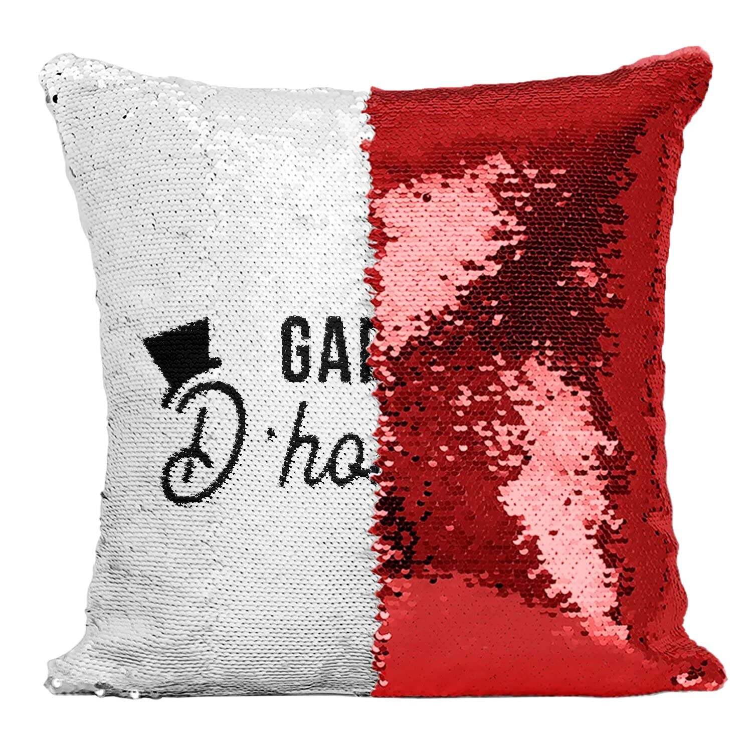Coussin paillettes rouge garçon d'honneur, le cadeau de mariage idéal