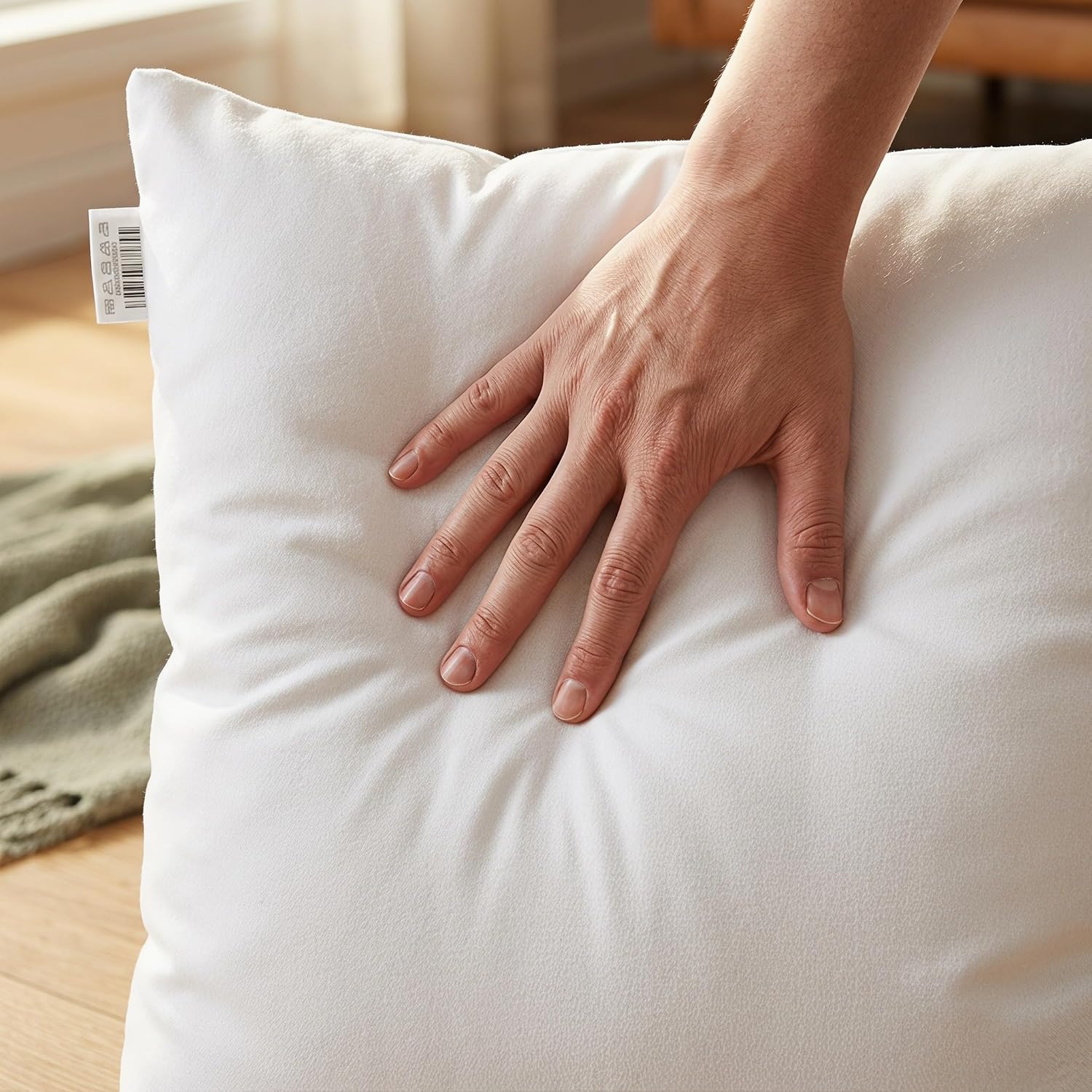 UKCOCO Pillow Insert for 15.75'' Throw Pillowcase, Sanded Fabric Cover