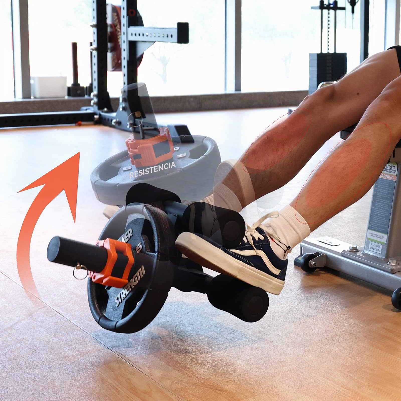 Fitarc Tib Bar, Tibialis Trainer, máquina de elevación de pantorrillas Tibia Dorsi, equipo de rodillas sobre los dedos de los pies para fortalecer pantorrillas/espinillas/tobillos, se adapta a discos