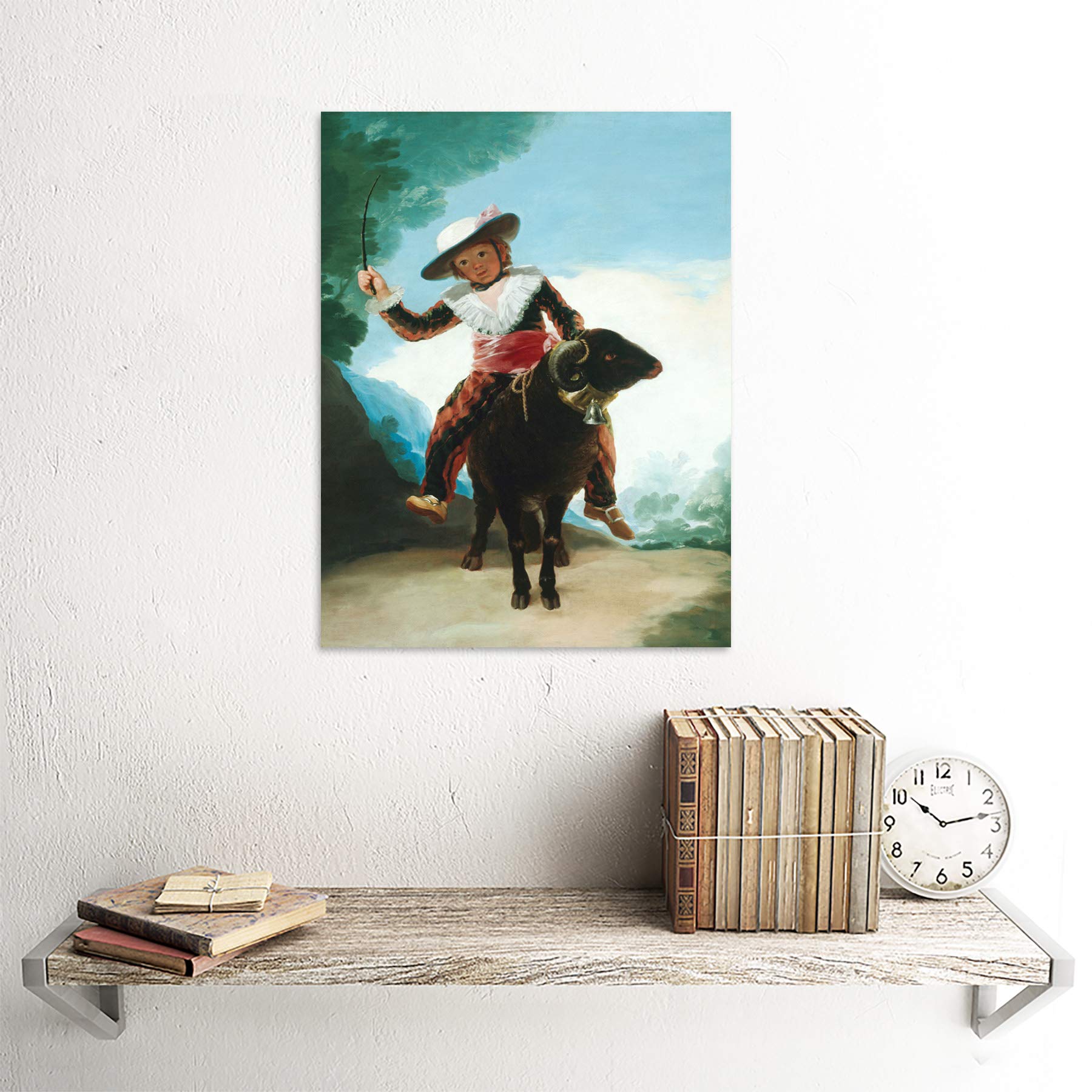 画材 yogyanya Amazon｜Goya Boy On A Ram Painting Art Print Canvas Premium