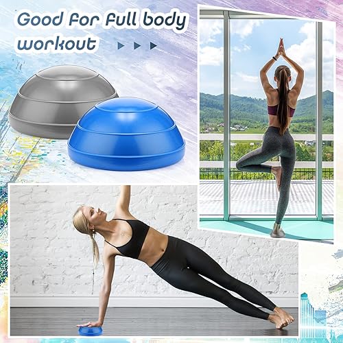 Miniatura 4 de Sratte 4 cápsulas de equilibrio de diámetro, unisex, para entrenamiento, puntos de ejercicio, media bola, almohadillas inflables para niños y