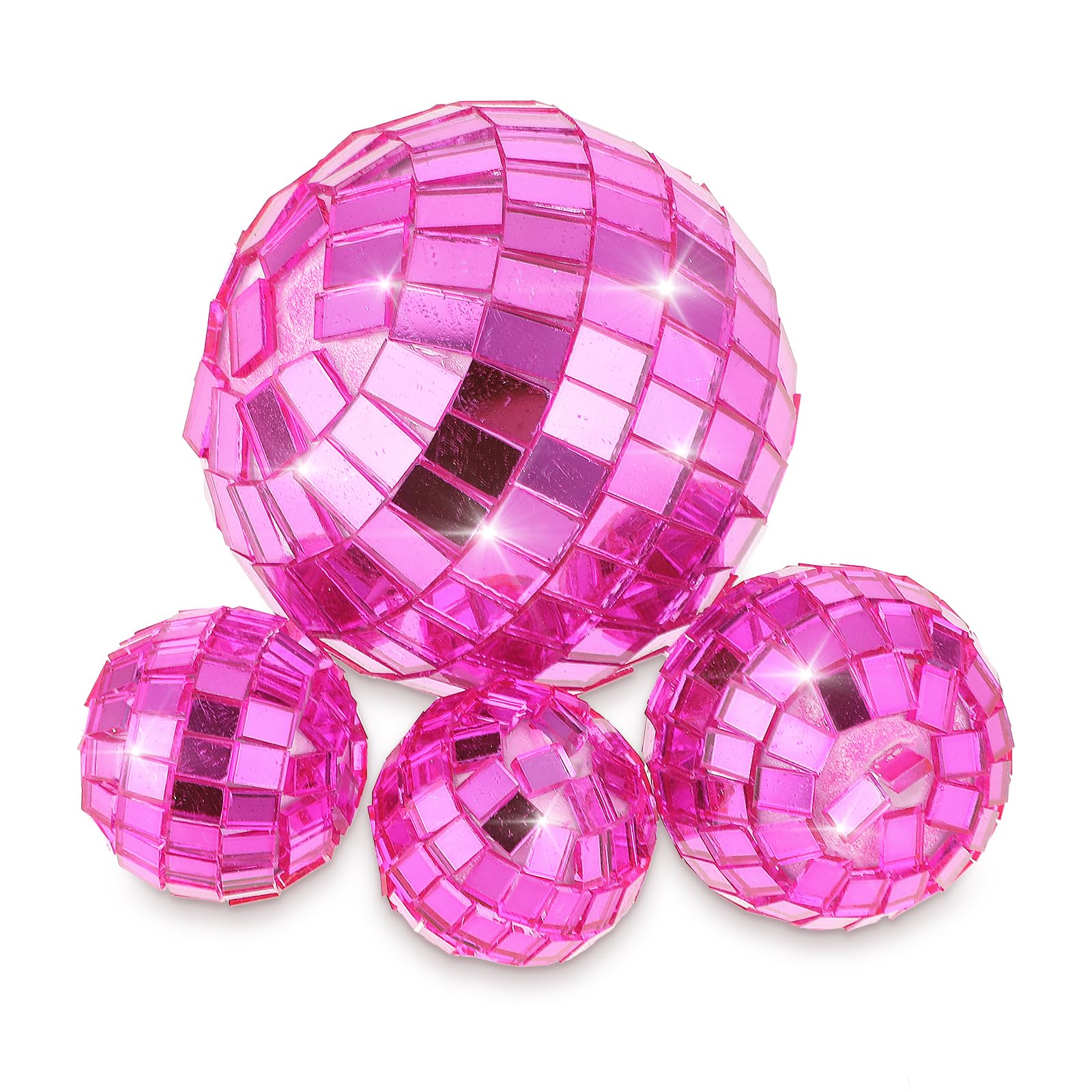 Xo, Fetti Gold Disco Ball Cake Toppers - 4 Piece Set For Bachelorette, Birthday & Baby Showers