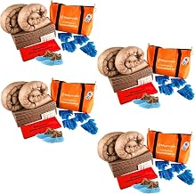 Universal Spill Kit OSHA Approved (4 Pack) - Biohazard Clean up Kit for Oil, Water & Chemicals | Absorbent Pads, Socks, PPE, Biohazard Bags in Bright Orange Duffel Bag - 4 Pack