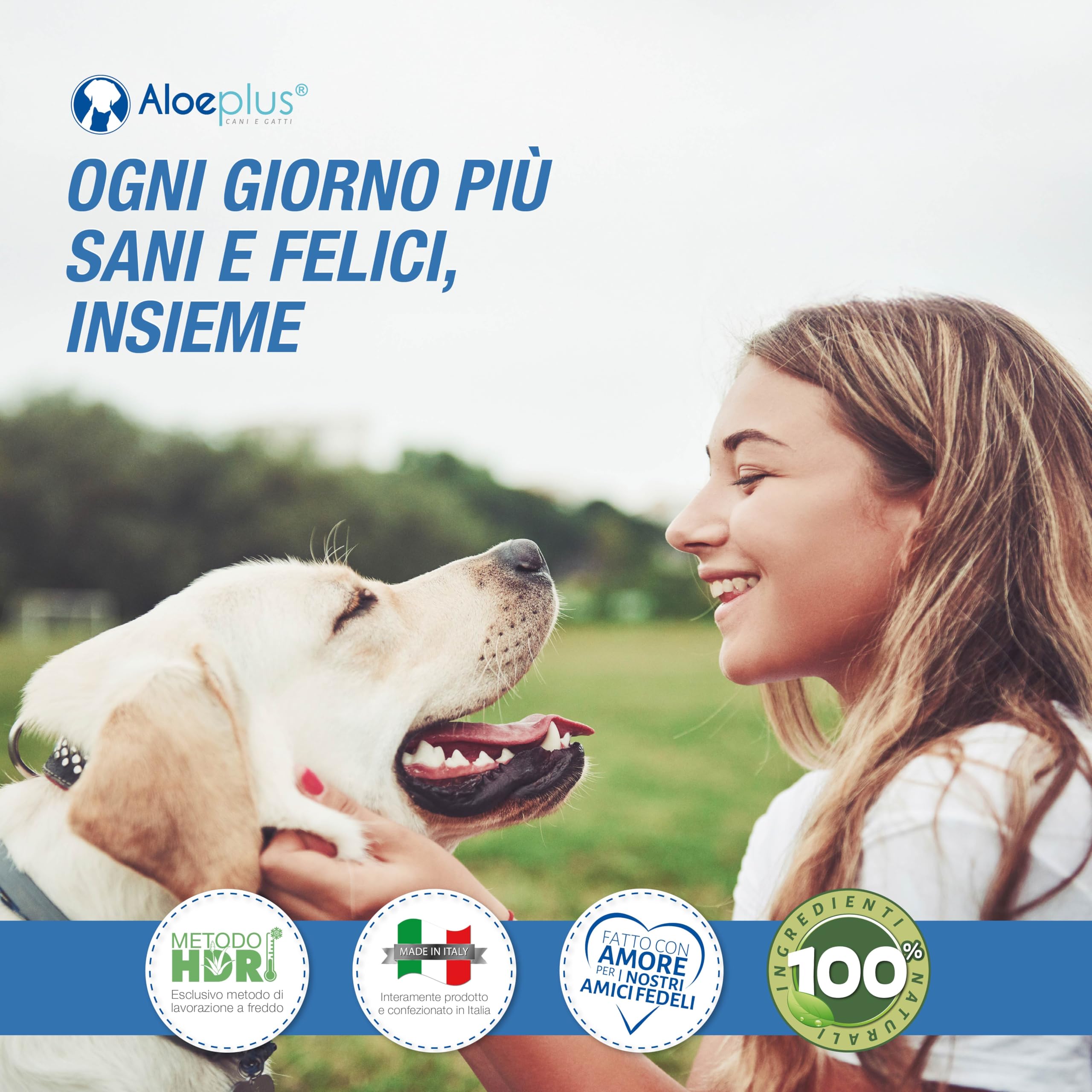 ALOEPLUS Cani Sciroppo 250ml - Alimento Complementare Energetico, Disintossicante a base di Aloe Arborescens BIO, Rafforza le Naturali Difese, Ideale come ricostituente Cani Anziani e Cuccioli