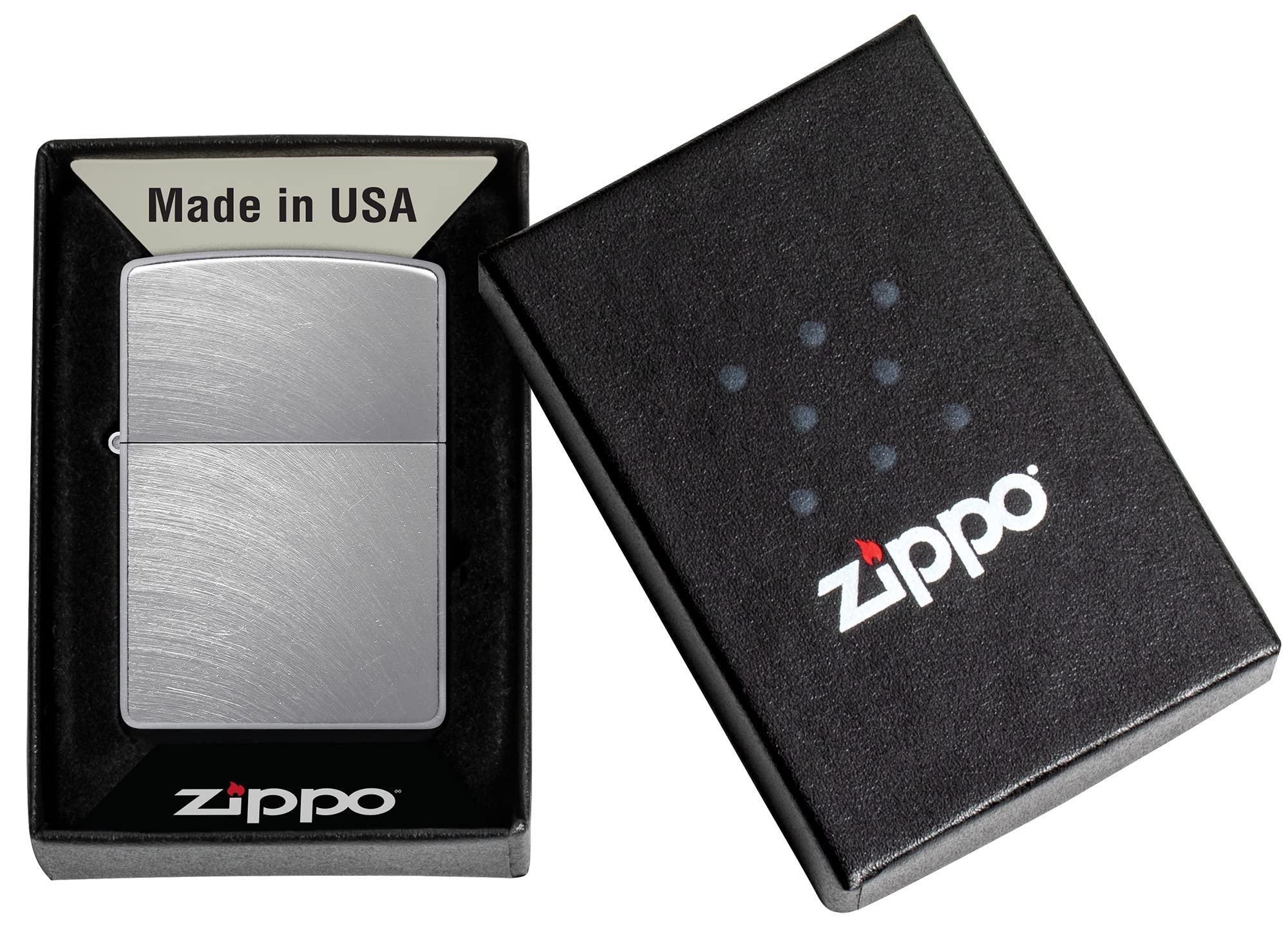 Zippo Zapalniczka Sztormowa, Struktura Chromowanych Łuków, Model Podstawowy, z Możliwością Napełniania, Wielokrotnego Użytku, Płomień Odporny na Wiatr, w Pudełku Prezentowym, Made in USA