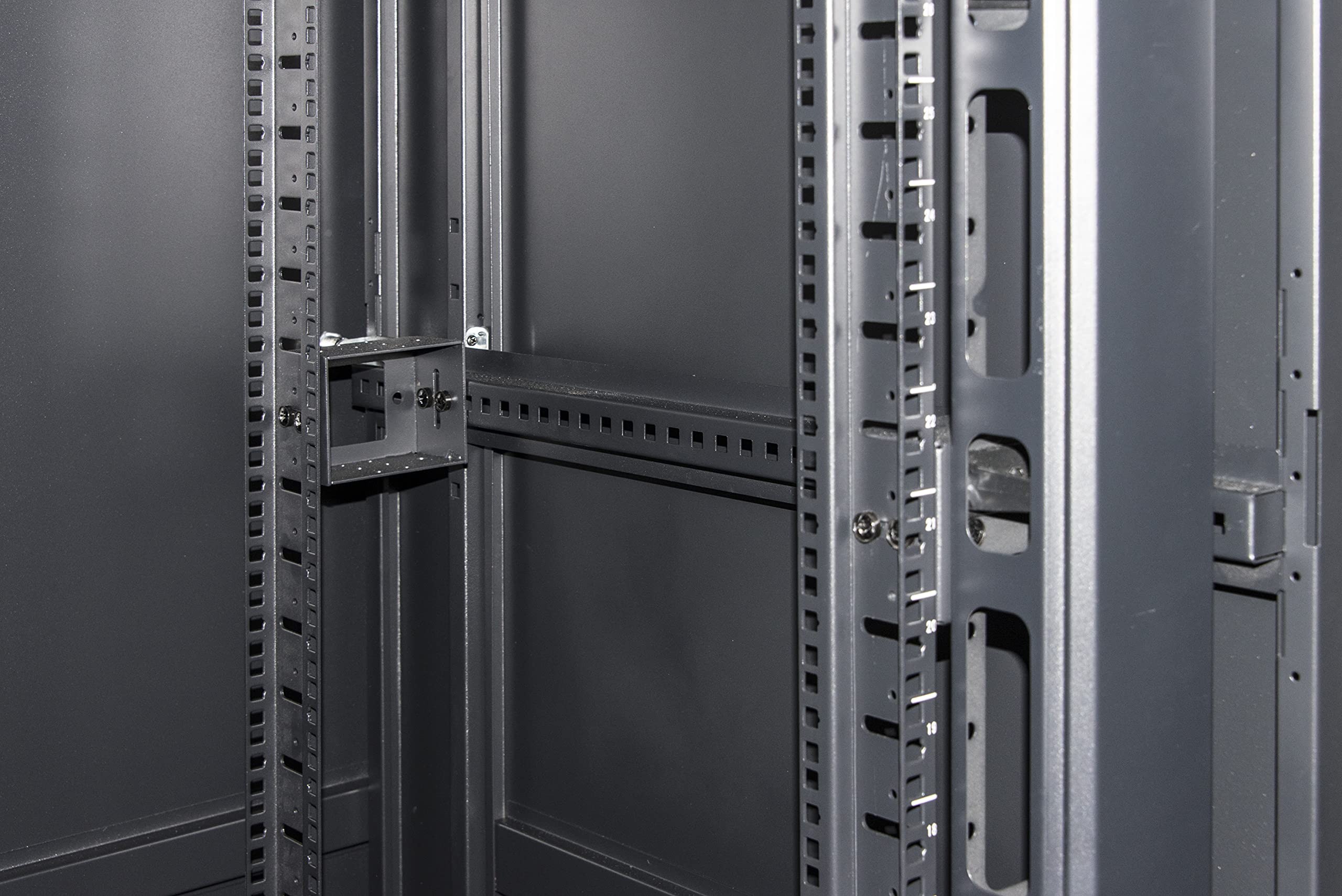 LINK SPRAWKA RACK 19" 42 jednostki, rozmiar (A) 2055, (L) 800, (P) 800 mm. CZARNY KOLOR, Drzwi SZKŁA