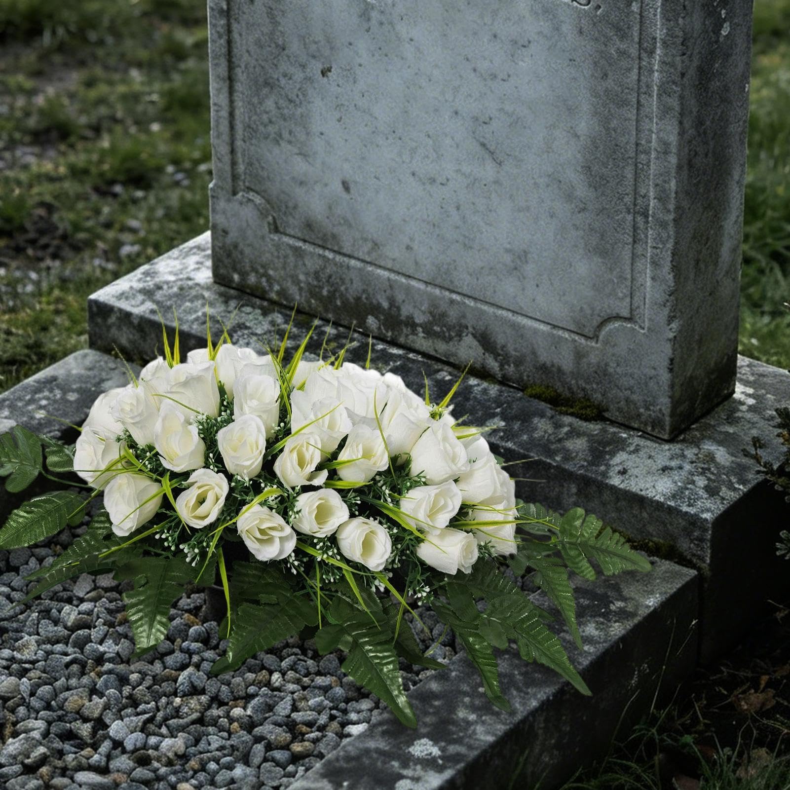 Selle De Fleurs Artificielles Pour Cimetière Imperméable et Réaliste