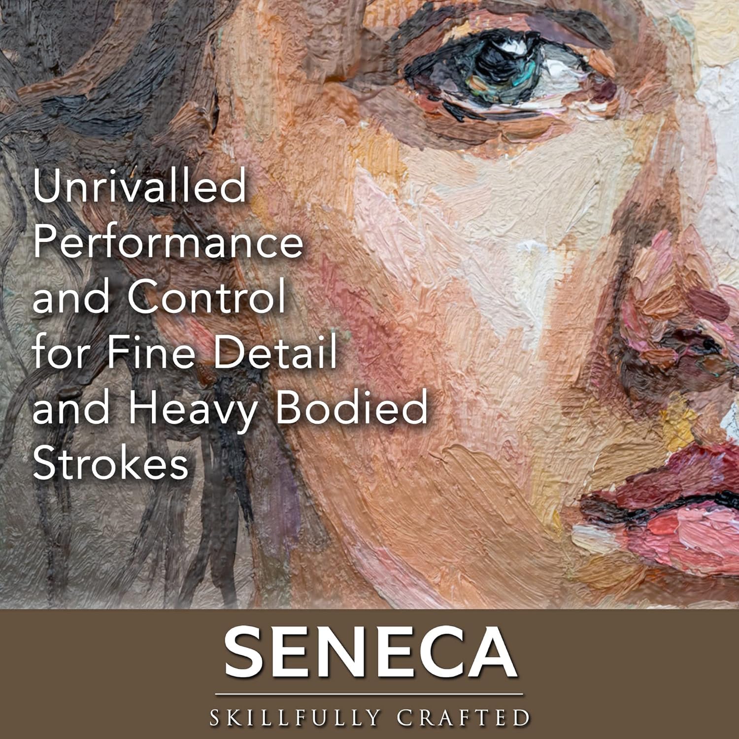 Seneca - Set di 100 pennelli professionali con setole sintetiche per acrilico, olio e olio miscelabile con acqua, serie 1700