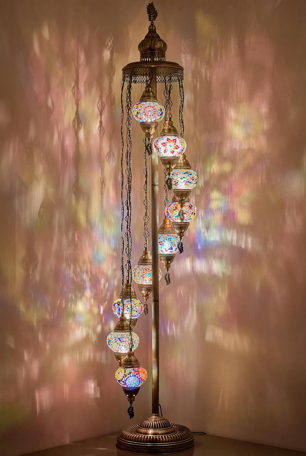 DEMMEX Moroccan Bohemian American Multicolors Floor Lamp