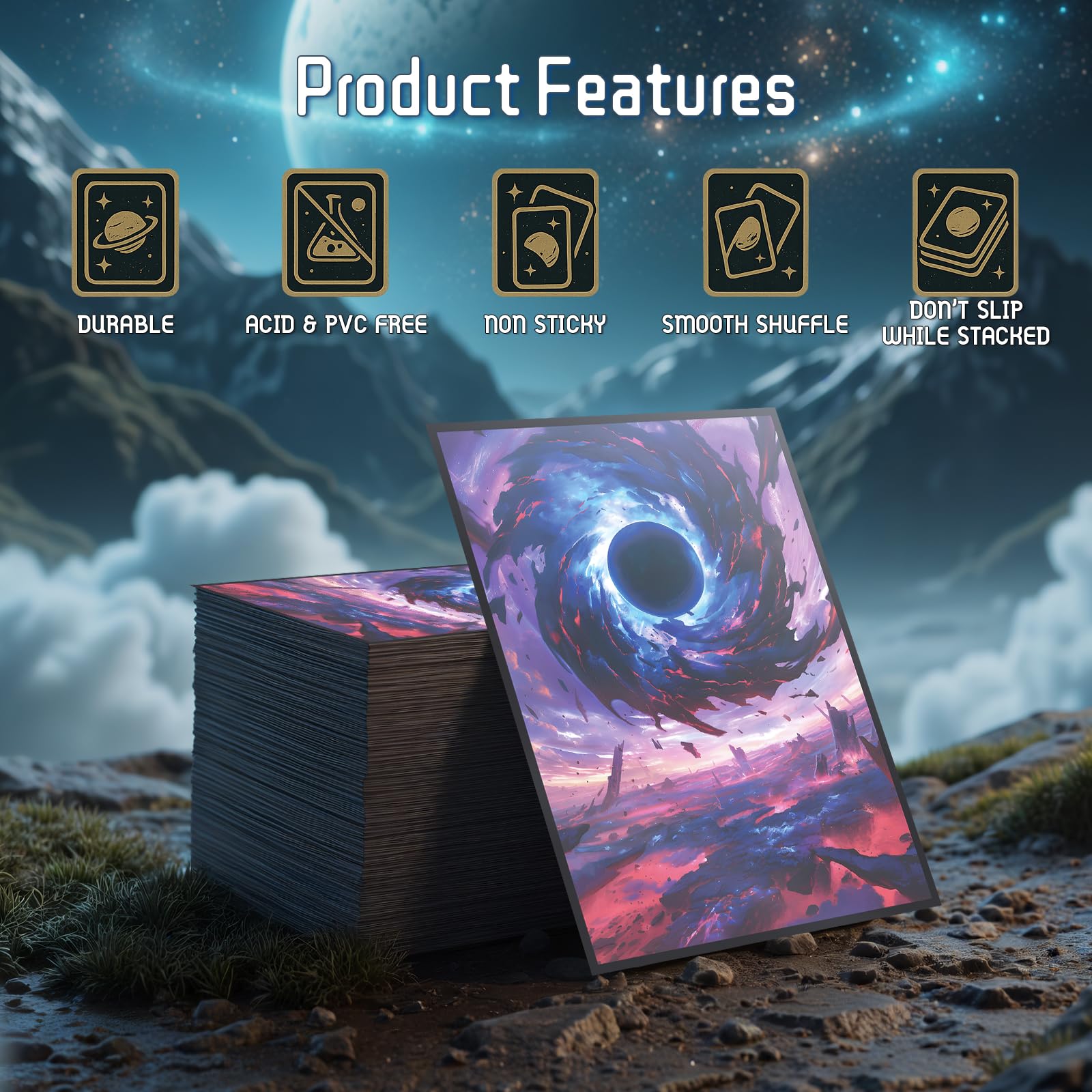 Amazon.com: MTG Card Sleeves - Black Hole Damnation