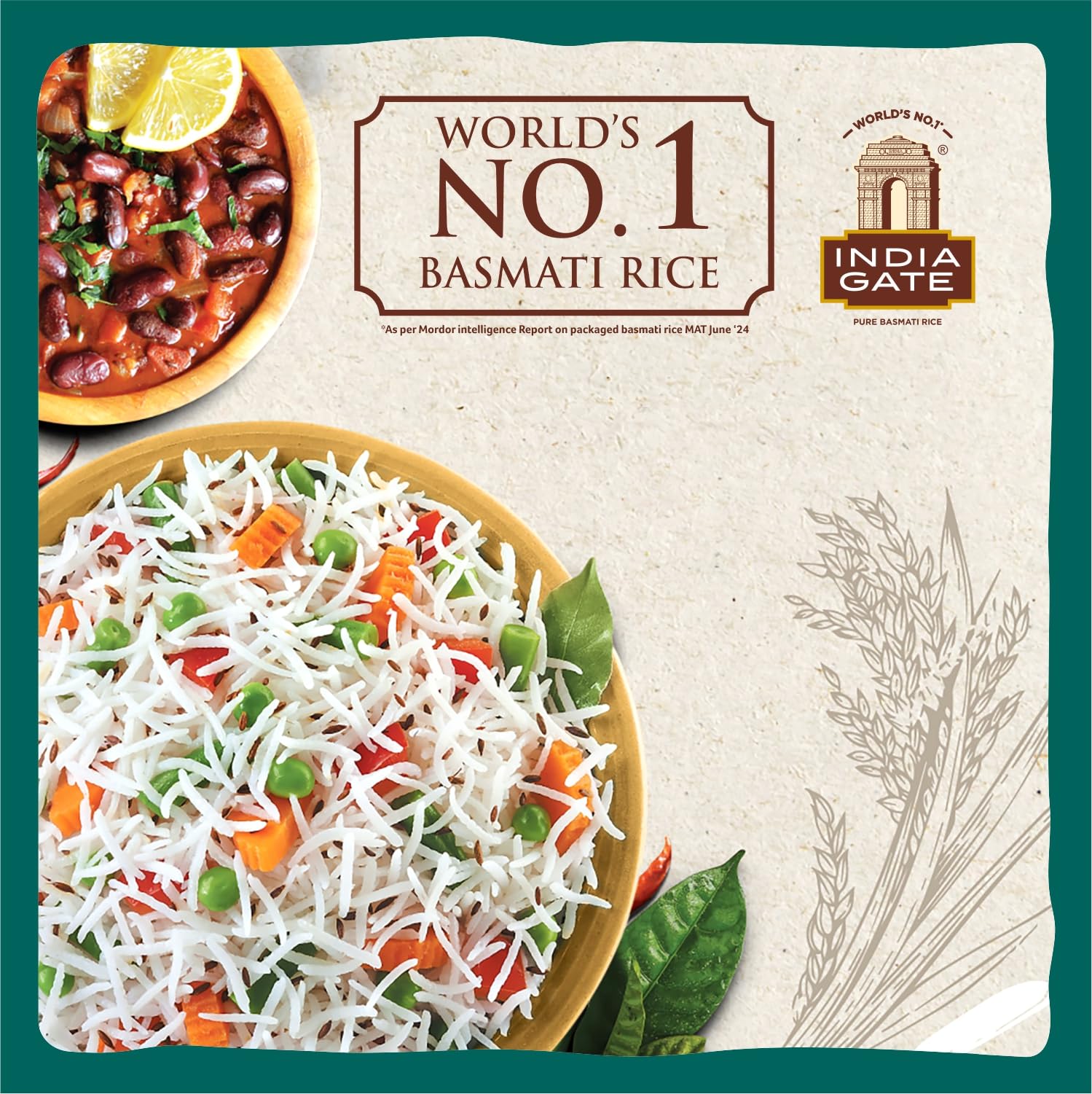 INDIA GATE - Basmati Reis Exotisch - 4 X 5 KG - Multipack