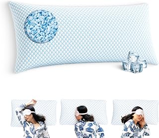 Memory Foam Kissen 40x80 – Weiches Gel-Kopfkissen für Seitenschläfer – Ergonomisches Wolkenkissen mit abnehmbarem Bezug
