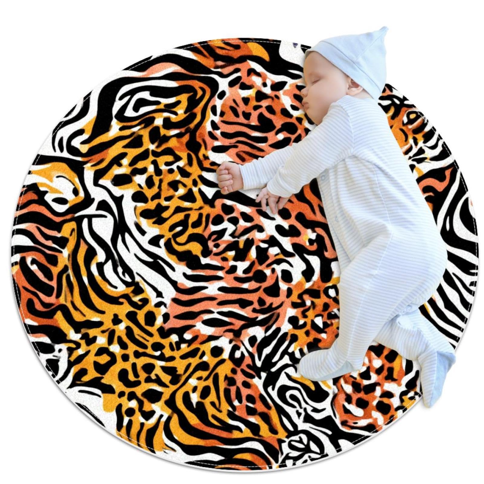 Tapis de salle de bain antidérapant rond 1m en fausse fourrure sécurisé