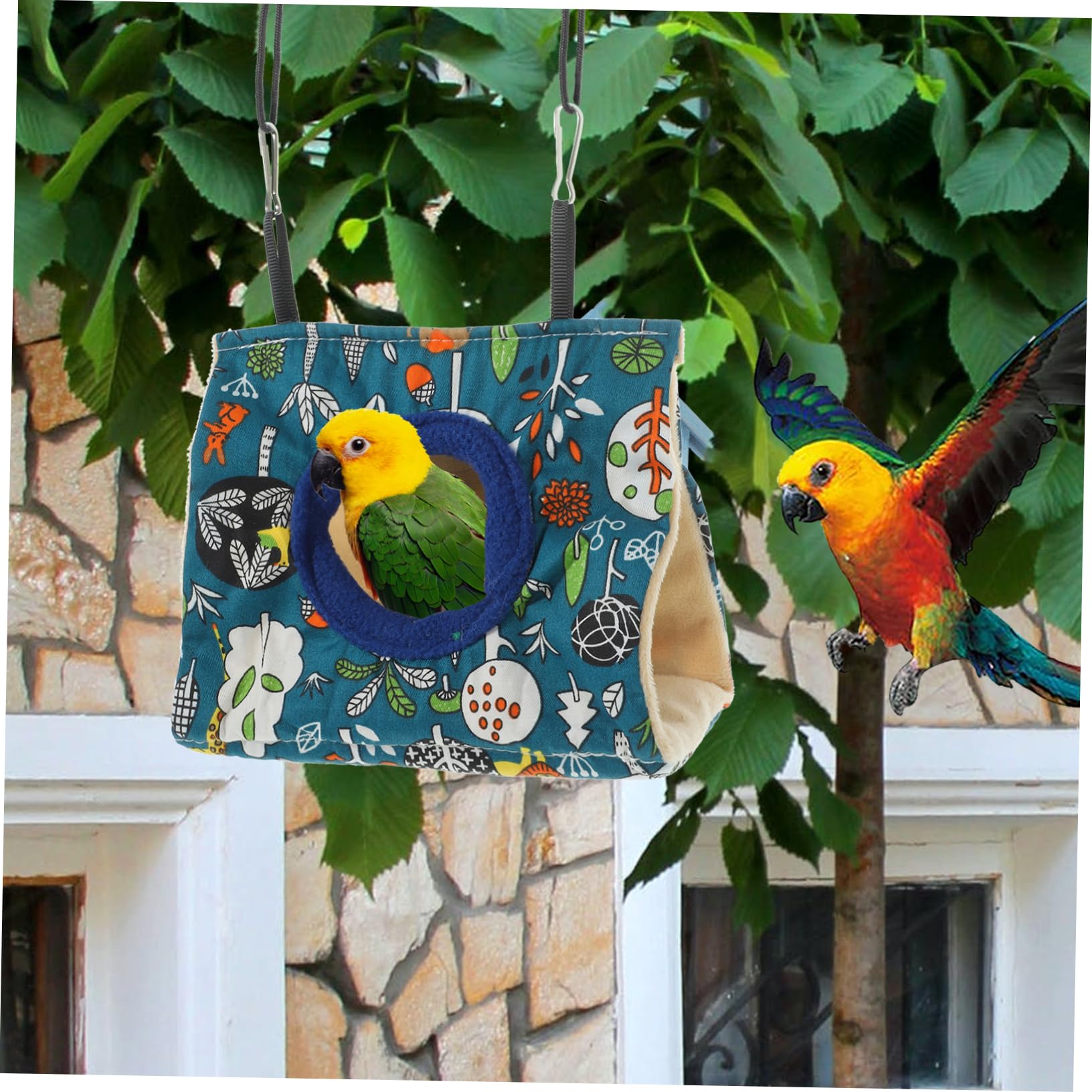 5piezas Hammock Colgante para Pájaros y para Canarios y Periquitos Jaula De Aislamiento para Pequeñas para Invierno