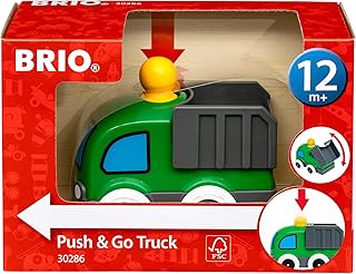 BRIO 30286 Push & Go Truck - With Child-friendly Start Function and Tilting Loading Area - Recommended for Children from 12 Months