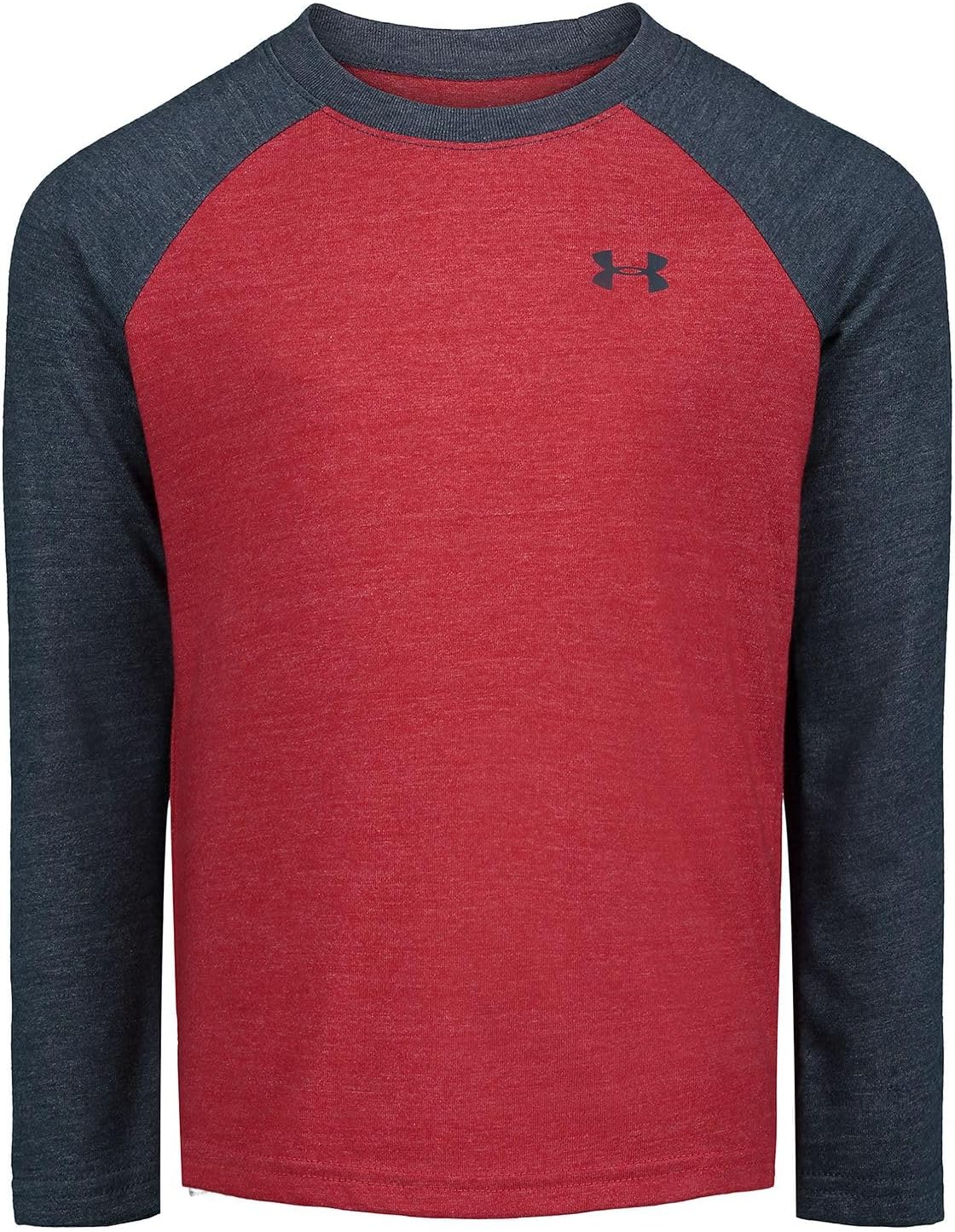 Under Armour Little Boys Colorblocked Raglan T-Shirt (US, Numeric, 7, Regular, RED)