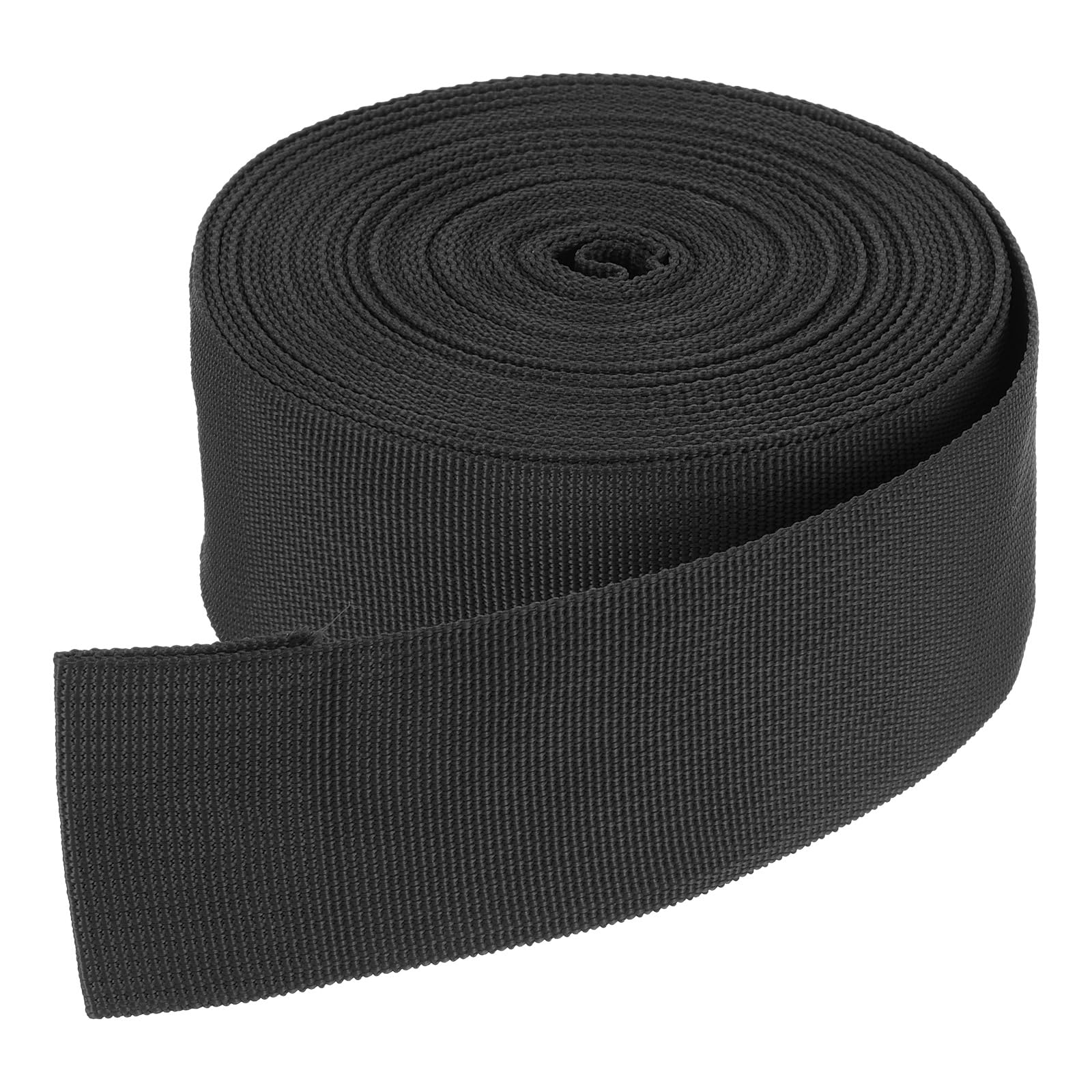 DMiotech 10 Yard x 2 Inch Width Nylon Webbing Strap Poly Flat Webbing Strapping for DIY Craft Backpack Strapping, Sewing, Outdoor Gear Repair, Black