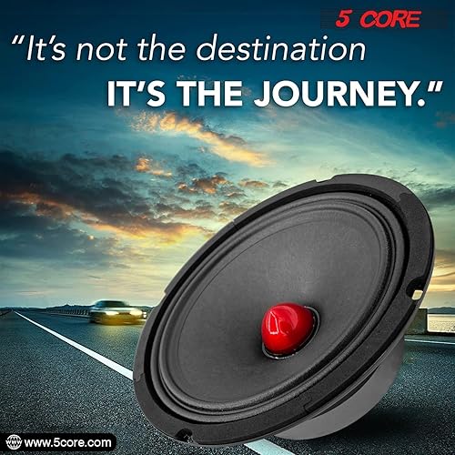 Miniatura 7 de 5 CORE 2 altavoces de audio Bullet Pro de rango medio de 8 pulgadas, bala de aluminio roja, 580 W máx. 4 ohmios, altavoces de audio de alta calidad