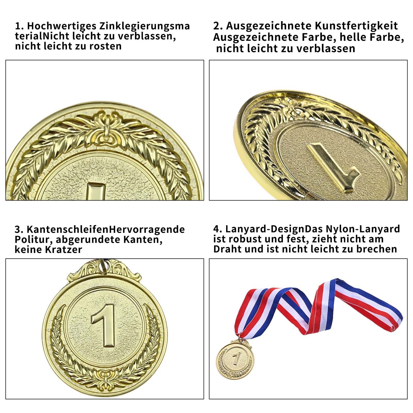 GOLDGE 3 medaglie vincitori oro argento bronzo medaglie per bambini oro medaglie vincenti bambini per feste di sport giorno giocattoli premi concorso premi medaglie medaglie medaglie