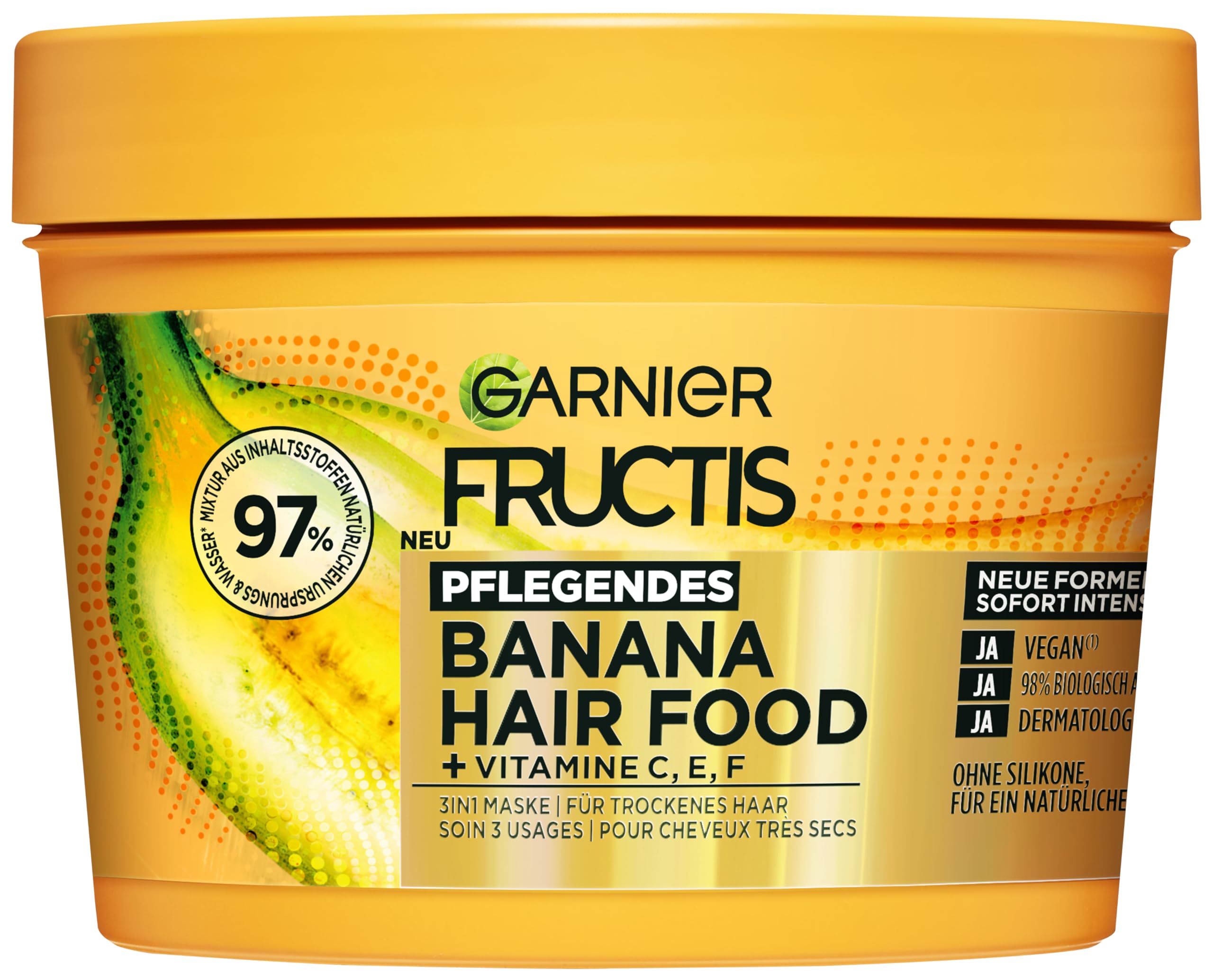 Garnier Fructis Nourishing Banana Hair Mask, Leave-In for