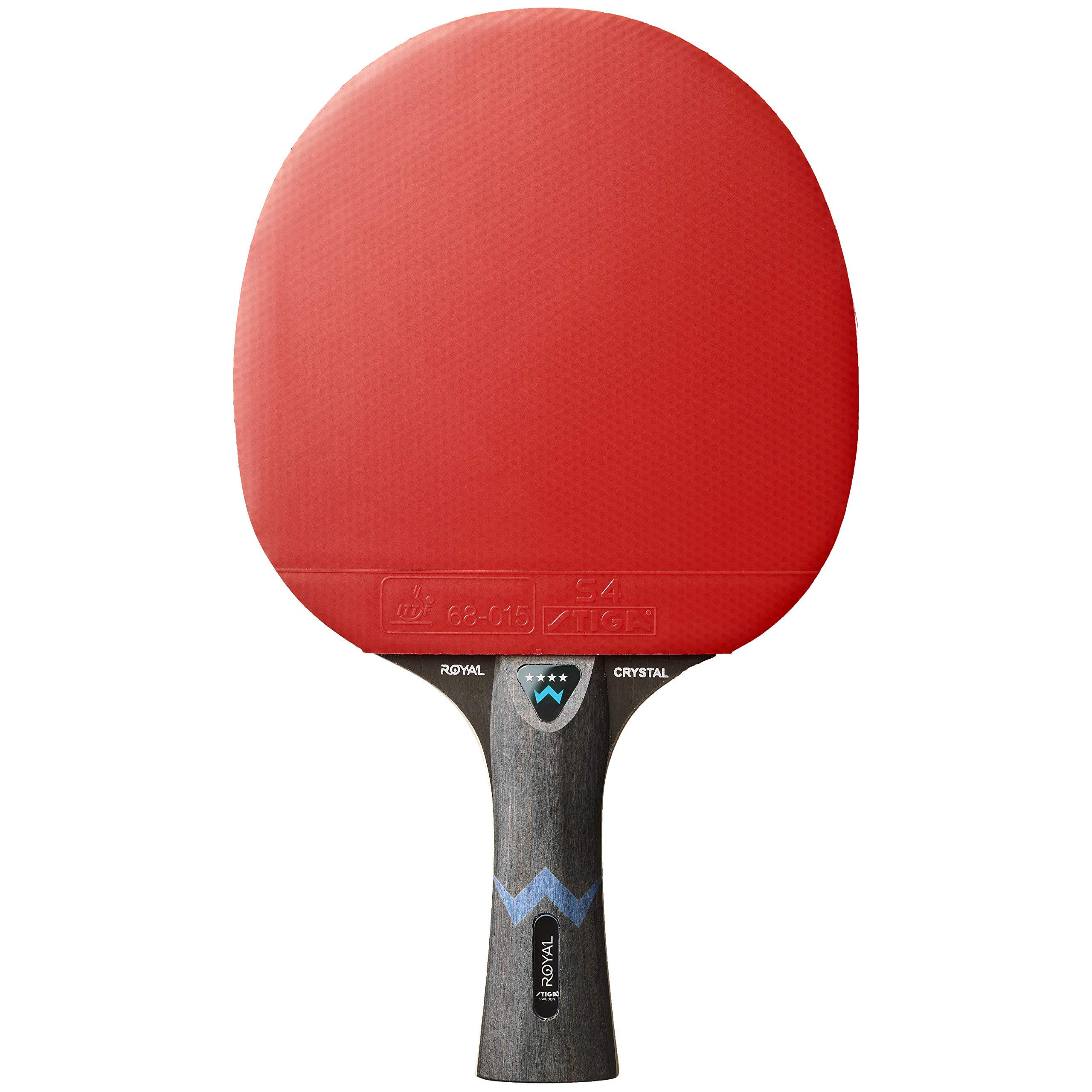 STIGA Royal 4-Star Raqueta de Tenis de Mesa ITTF Goma Crystal 5 Capas Mango Cóncavo