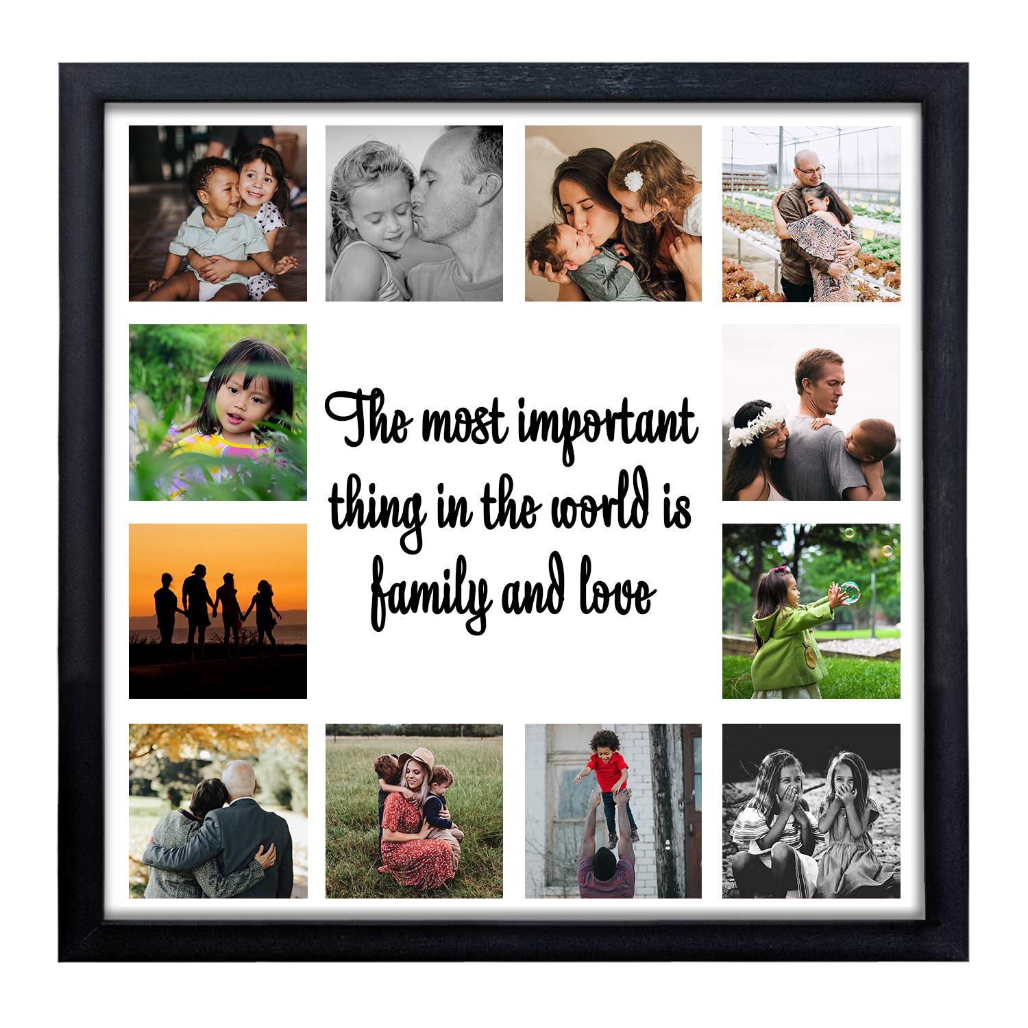 WhatsYourPrint Photo Collage Frames Birthdays (Size 13x13 Inches, 12