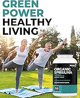 Vista 4 de Renew Actives Espirulina orgánica de 1000 mg por 2 cápsulas – Superalimento para hombres y mujeres – Apoya la energía, el bienestar y la función