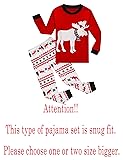 Family Feeling Little Girls Boys Long Sleeve Christmas Pajamas Sets Cotton Holiday Pyjamas Toddler Kids Pjs Size 3T Moose Reindeer