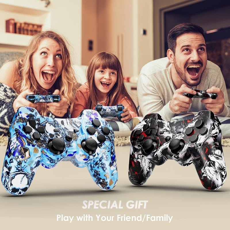 MUZELI Vezeték Nélküli Controller PS3-hoz, 2 Darabos Csomag Kabelloser Játékvezérlő PlayStation 3 Konzolhoz