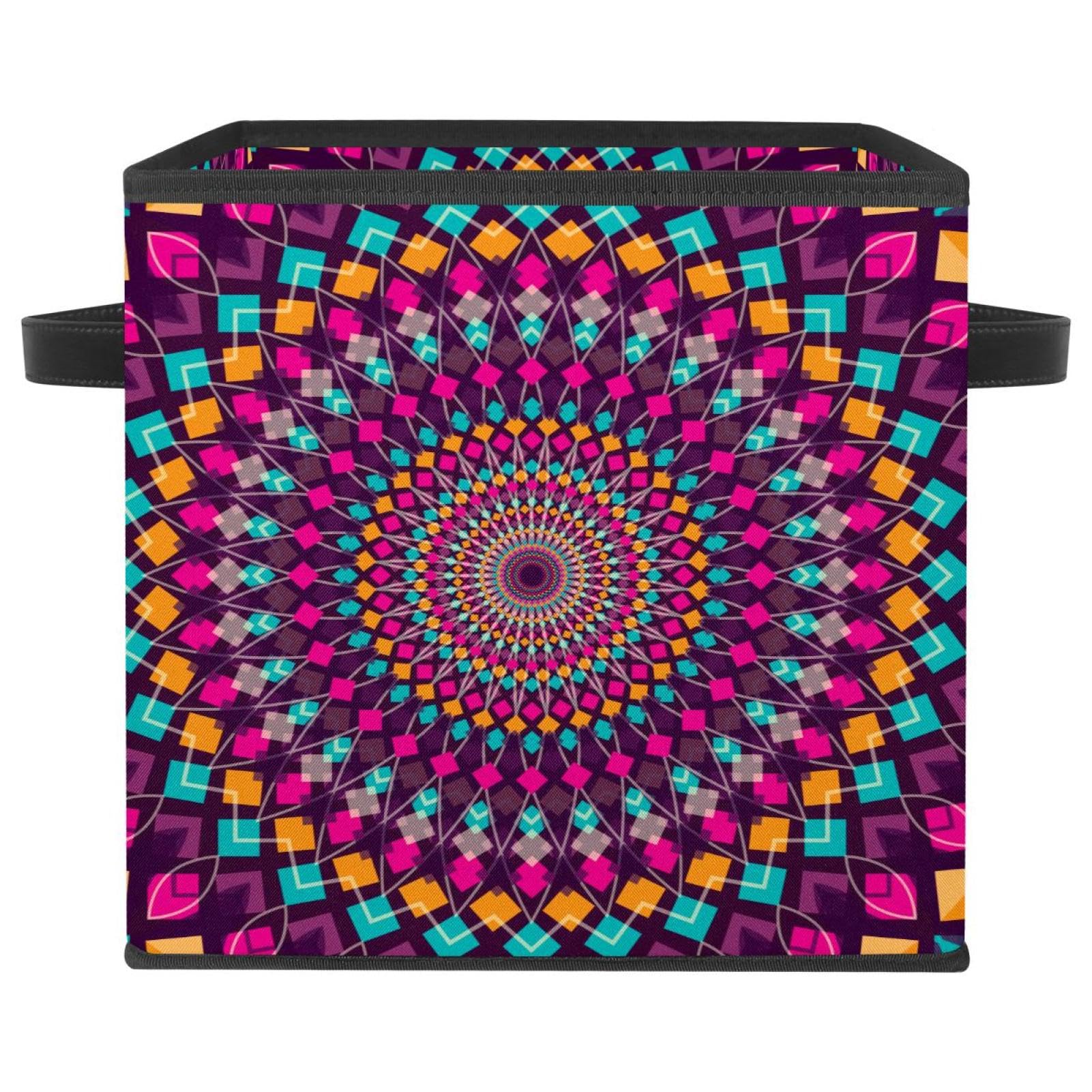 Boîte de rangement pliable cube en tissu pour jouets et vêtements