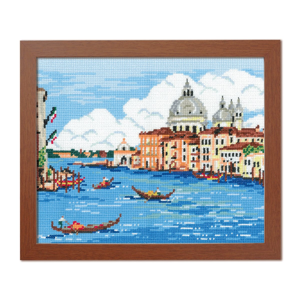 Kit de broderie au point de croix Motif Venise Orimupasu 7475 canevas complet