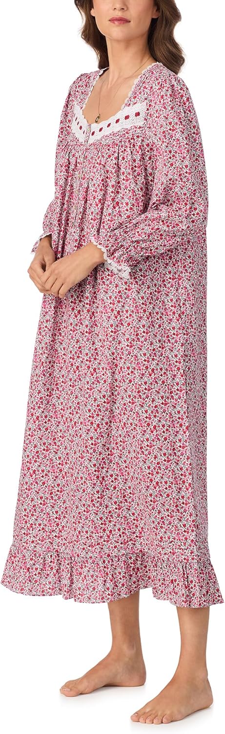 Eileen West womens Cotton Lawn 50" Ballet Long Sleeve Nightgown - Image 3