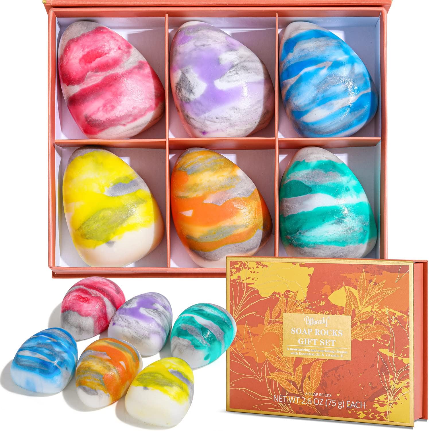 Bar Soap Gift Set BFF BEAUTY 6 Pcs Hand Face and Body Soap Bar