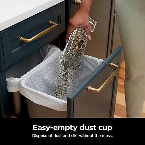 Miniatura 8 de Shark Barredora de piso recargable, cepillo motorizado, diseño giratorio compacto, taza de polvo fácil de vaciar, camino de limpieza de 10 pulgadas,