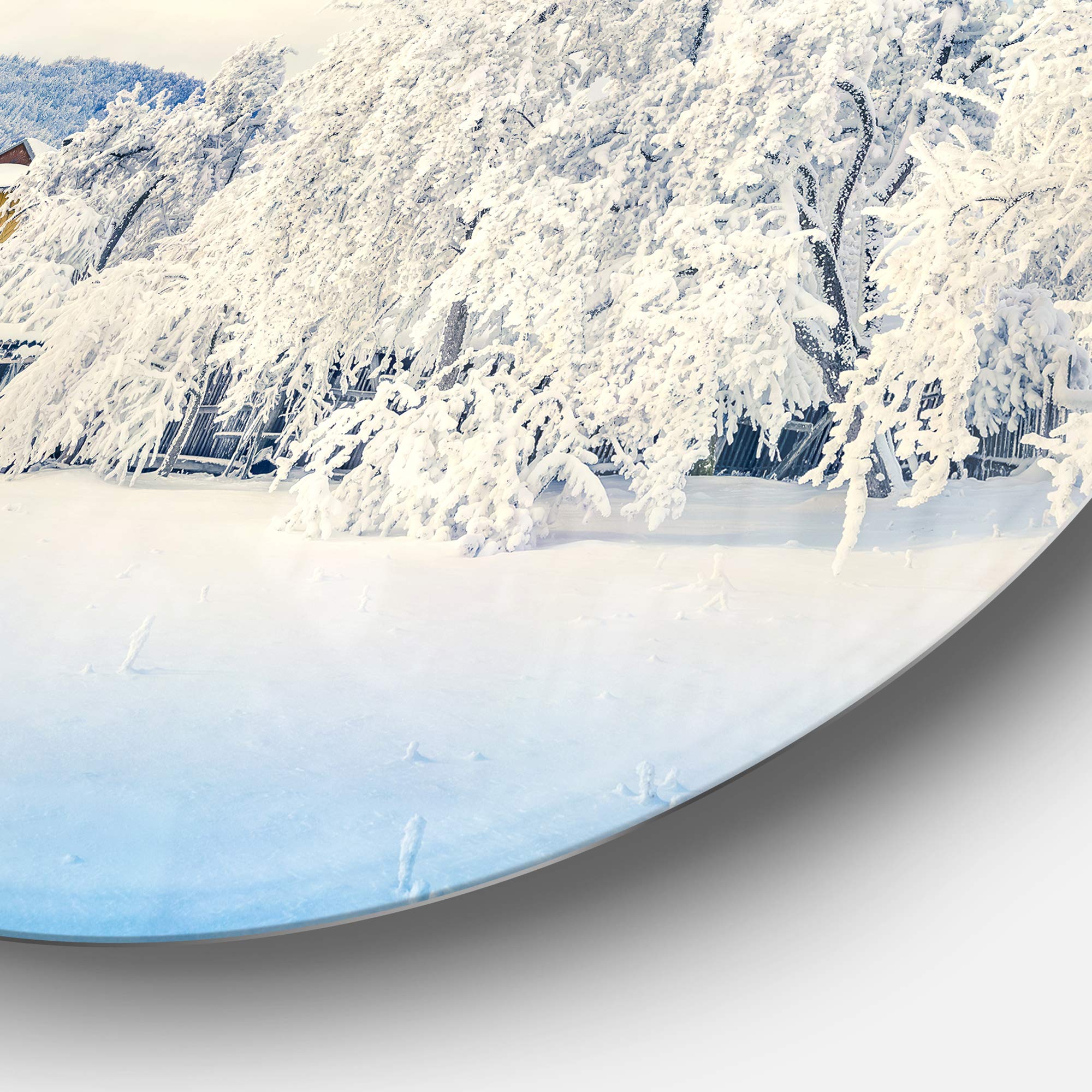 Amazon.com: Designart White Winter Mountain Landscape-Photo Disc